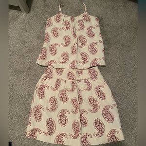 Loft 2 piece linen set (skirt and top)